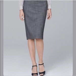 WHBM  Navy and White  Pencil Skirt